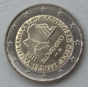 2 Euro Gedenkmünze Slowakei 2011 Visegrad-Gruppe unz. - Picture 1 of 1