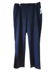 17-1100 NWT Women's STYLE & CO Petite Comfort Straight Leg Pants Navy Sz 16S - Picture 1 of 5