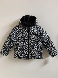 Michael Kors Big Girls Leopard Print Puffer Jacket Size S - Picture 1 of 5