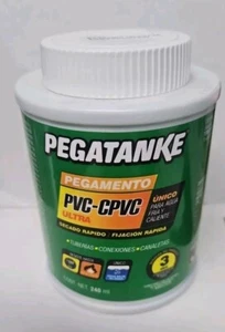 PEGATANKE CLEAR PVC GLUE CPVC ULTRA FAST SETTING UNDER WATER OR DRY GLUE 8 oz. - Picture 1 of 9