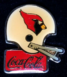 Vintage 1985 NFL St. Louis Cardinals Coca-Cola Coke Helmet Lapel Pin - Picture 1 of 4