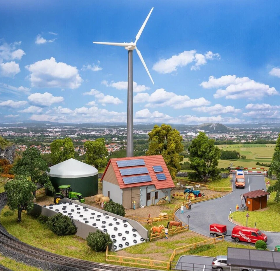 Faller Bausatz H0 190037 Aktions Set Nachhaltige Landwirtschaft Scheune Silo