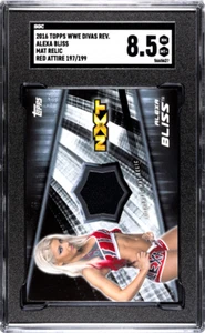 2016 Topps Wwe Divas Revolution Alexa Bliss Mat Relic Red Attire SGC 8.5 - Picture 1 of 2