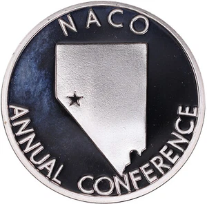 RARE 1999 NACO Annual Conference Clark County, Nevada 1 oz 999 Fine Silver Round - Picture 1 of 2