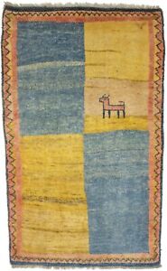 Tribal Muted Colors Semi Antique 2'6X4'3 Gabbeh Oriental Rug Wool Decor Carpet