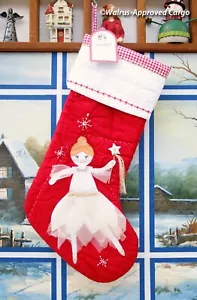 CALZA FATA ROSSA BAMBINI FIENILE CERAMICA -NUOVA CON ETICHETTE-UN TOCCO DI MAGIA PER IL TUO MANTELLO! - Foto 1 di 10