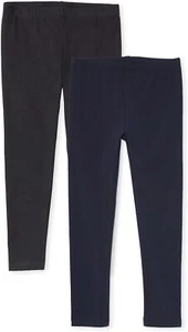 The Children's Place Girls' Assorted Leggings 2 Pack Small, Black/Tidal 2-pack - Picture 1 of 2