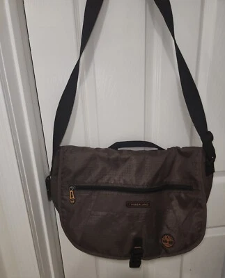 Timberland Twin Mtn. Travel Messenger Bag Olive Green Brown Adjustable Strap - Image 1 of 4