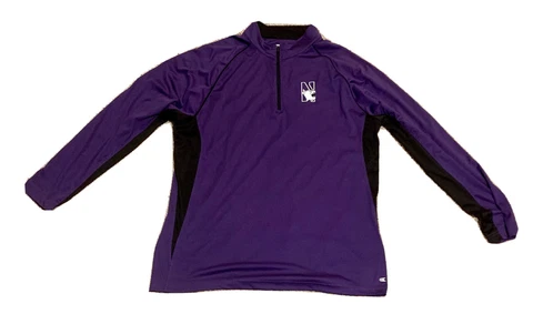 Northwestern Wildcats — Colosseum 1/4 Zip-Up Pullover Jacket — Size Men’s 2XL Cover