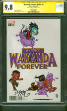Black Panther vs X Men 1 CGC 9.8 SS Skottie Young Wakanda Forever Variant