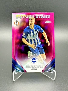 2023-24 Topps Chrome UEFA Club Evan Ferguson #1 Future Stars PINK LAVA Brighton - Picture 1 of 2
