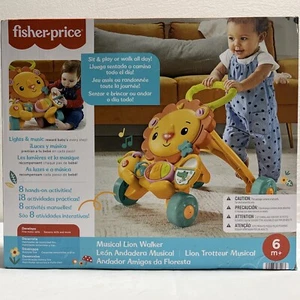 Fisher-Price Musical Lion Walker, Baby Activity Toy, distress box - Picture 1 of 8
