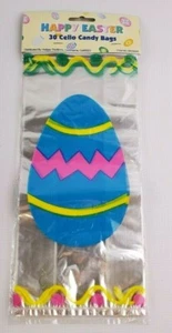 Easter Treat Bags Party Cello Cellophane W/ EASTER EGG - Loot Candy Bags  🐤🐇 - Picture 1 of 3