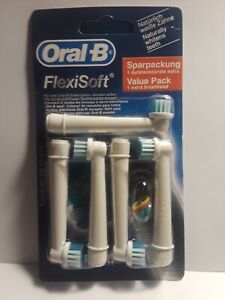 5 Braun Oral-B Flexisoft  Replacement Toothbrush Head Refills EB 17-4+1
