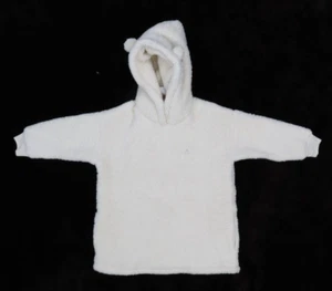 Gap Girls Teddy Bear Cozy Off-White Sleep Pullover Sherpa Hooded Jacket 5 Years - Picture 1 of 9