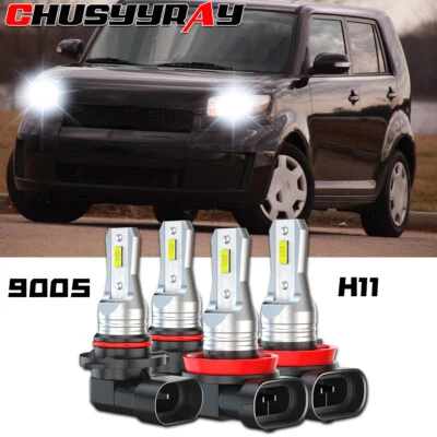 For Scion XB 2008-2015 - 6000K 4PC Front LED Headlight High Low Beam Bulbs Combo - Image 1 of 4