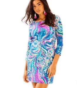 Lilly Pulitzer Sophie Dress in Beautiful Navy Beach Loot Women’s Size Small S - Picture 1 of 11