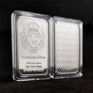 2 pezzi lingotto argento fuso 100 grammi di Scottsdale lingotto argento .999 Mint - 100 g - Foto 1 di 9