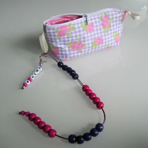 Rechenkette mit Wunschname und Aufbewahrungstäschchen-Handmade-Neu für Schulanfä - Bild 1 von 3