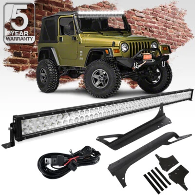 52" 700W LED Light Bar Combo Beam + Mount Bracket for Jeep Wrangler TJ 1997-2006 — 第 1/4 张图片