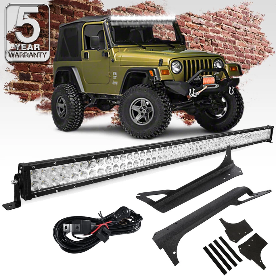 Barra de luz LED 52" 700W combo haz + soporte de montaje para Jeep Wrangler TJ 1997-2006 Foto 1 de 4