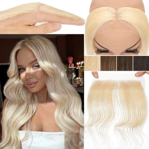 Full Lace 100% Remy Human Hair Topper Patch Frontal Receding Hairline Hairpiece - Picture 1 of 16
