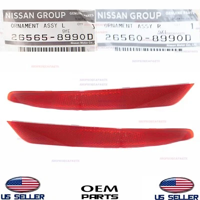 Reflector de parachoques trasero genuino izquierdo + derecho ⭐OEM⭐ INFINITI QX60 2016-2020 Foto 1 de 4