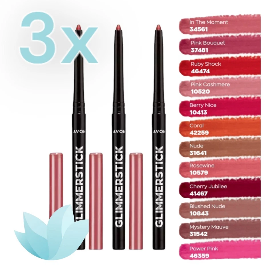 3x Avon True Color Glimmerstick Lip Liner | Pack of 3 - Image 1 of 4