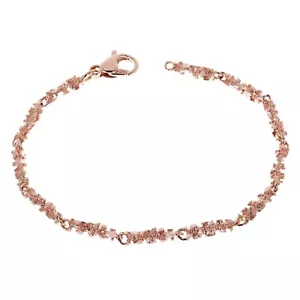 10k Rose Gold Handmade Nugget Bracelet 7.5" 4mm 9.1 grams - Picture 1 of 4