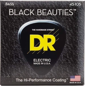 DR BKB-45 'Black Beauties' Black Color Coated 4-String Bass strings 45-105 - Picture 1 of 2