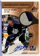 2005-06 SP Game Used Authentic Fabrics #AAPDB Dustin Brown AUTO PATCH /50