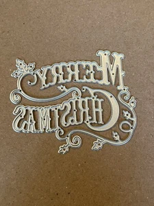 Merry Christmas Metal Cutting Die Cards Tags Journal Scrapbook #3062 - Tonya - Picture 1 of 3