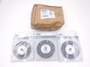 3er Pack Norton 4-1/2" x 0,020" 5/8-11 Kohlenstoffstahl Draht Rad Bürsten 39111 - Bild 1 von 6