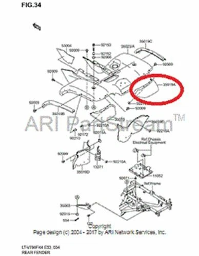 OEM GENUINE NEW SUZUKI LT-V TWIN PEAKS 700 RIGHT REAR MUD FLAP SPLASH GUARD — 第 1/1 张图片