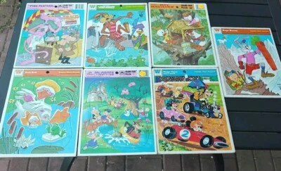 Marco Bandeja Puzzle Disney Mickey Mouse Bugs Bunny Road Runner Rosa Pantera Lote de 6 Foto 1 de 4