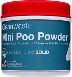 Cleanwaste Tragbares Mini Poo Pulver Desodorierende Abfallbehandlung - 55 Messlöffel - Bild 1 von 3