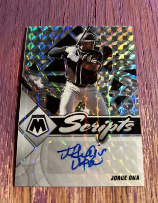 2022 Panini Mosaic Jorge Ona Silver Prizm Scripts Auto (#SC-JO ) SD Padres - Image 1 of 2