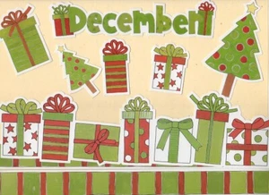 "DECEMBER" MY MINDS EYE ~ SEASONS ~ CALENDAR MONTHS DIE CUT SETS* - Picture 1 of 4