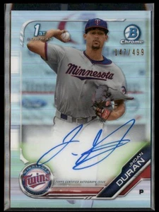 Bowman Chrome 2019 #CPA-JDU Jhoan Duran refractor 1st Bowman automático #/499 - Imagen 1 de 2