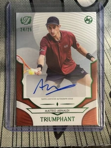 2025 Topps Triumphant Tennis Matteo Arnaldi #28-A Orange Auto RC 24/25 - Bild 1 von 2