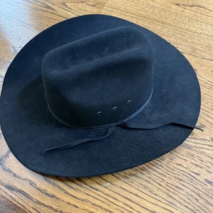 Twister Western Black M&F Wool Cowboy Hat Youth Size XL  - Picture 1 of 18