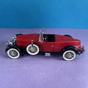 1928 STUTZ BLACK HAWK BOATTAIL SPEEDSTER RED FRANKLIN MINT 1:24 DIECAST CAR - Picture 1 of 18
