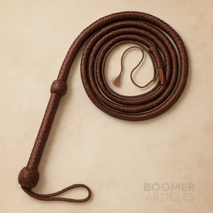 Indiana Jones 6, 8, 10 Feet 8 Strands Plaits Brown Cowhide Real Leather Bullwhip - Picture 1 of 7