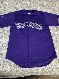 Maglia Majestic Colorado Rockies Uomo Taglia L - Foto 1 di 9