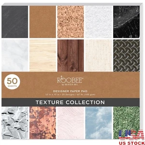 Almohadilla de papel de textura premium álbumes de recortes y manualidades hágalo usted mismo 50 hojas 25 diseños nueva - Imagen 1 de 8