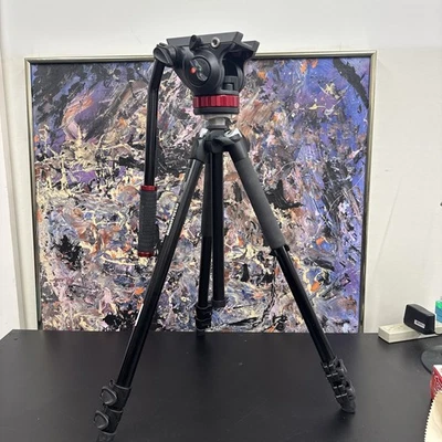 Manfrotto MVH502AH Pro Video Head w/Flat Base and MT294A3 Tripod Mint Condition - Image 1 of 4