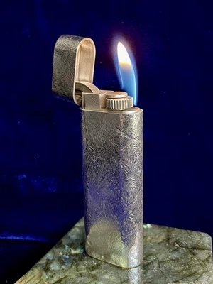 Cartier Lighter Vintage Silver Brushed Mint Condition Works 1 Year Warranty - Image 1 of 4