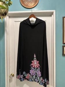LuLaRoe Floral Skirt, Black with Floral Design, Ankle Length, Size L - Picture 1 of 2