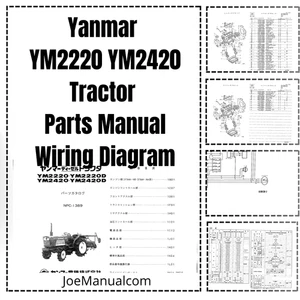 Yanmar YM2220 YM2420 Tractors Parts Manual Wiring Diagram PDF - Picture 1 of 1