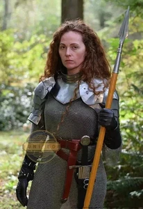 Medieval Steel Lady Knight Armor – Women's Half-Body Armor Suit for Warrior - Picture 1 of 4